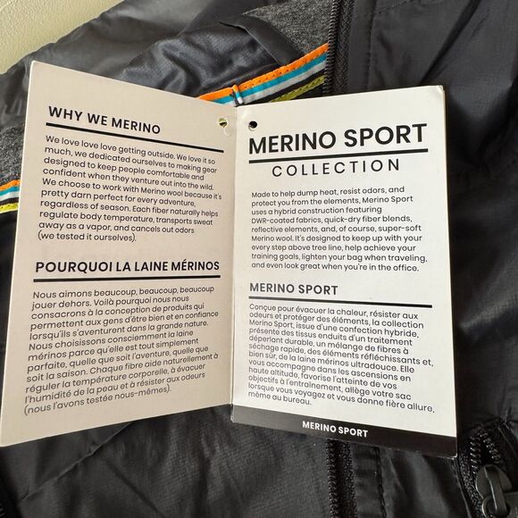 Smartwool Men's Merino Sport Ultra Light Zippered Hoodie Black XL New W/Tags - Picture 13 of 16